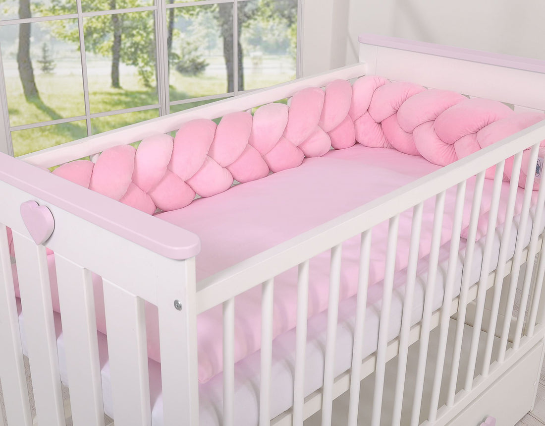 Knutskydd 180 cm - Flätad sängskydd - Mjukt minkmaterial för optimalt skydd