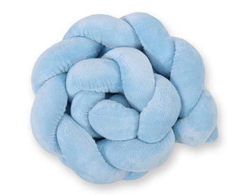 Flätad knuthorn - spjälskydd - mjuk mink, bekväm och säker, 180 cm, blå