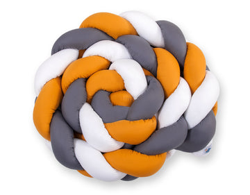 Flätad spjälsängsskydd XXL – spjälsängsskydd – andningsbart och säkert – 100 % bomull