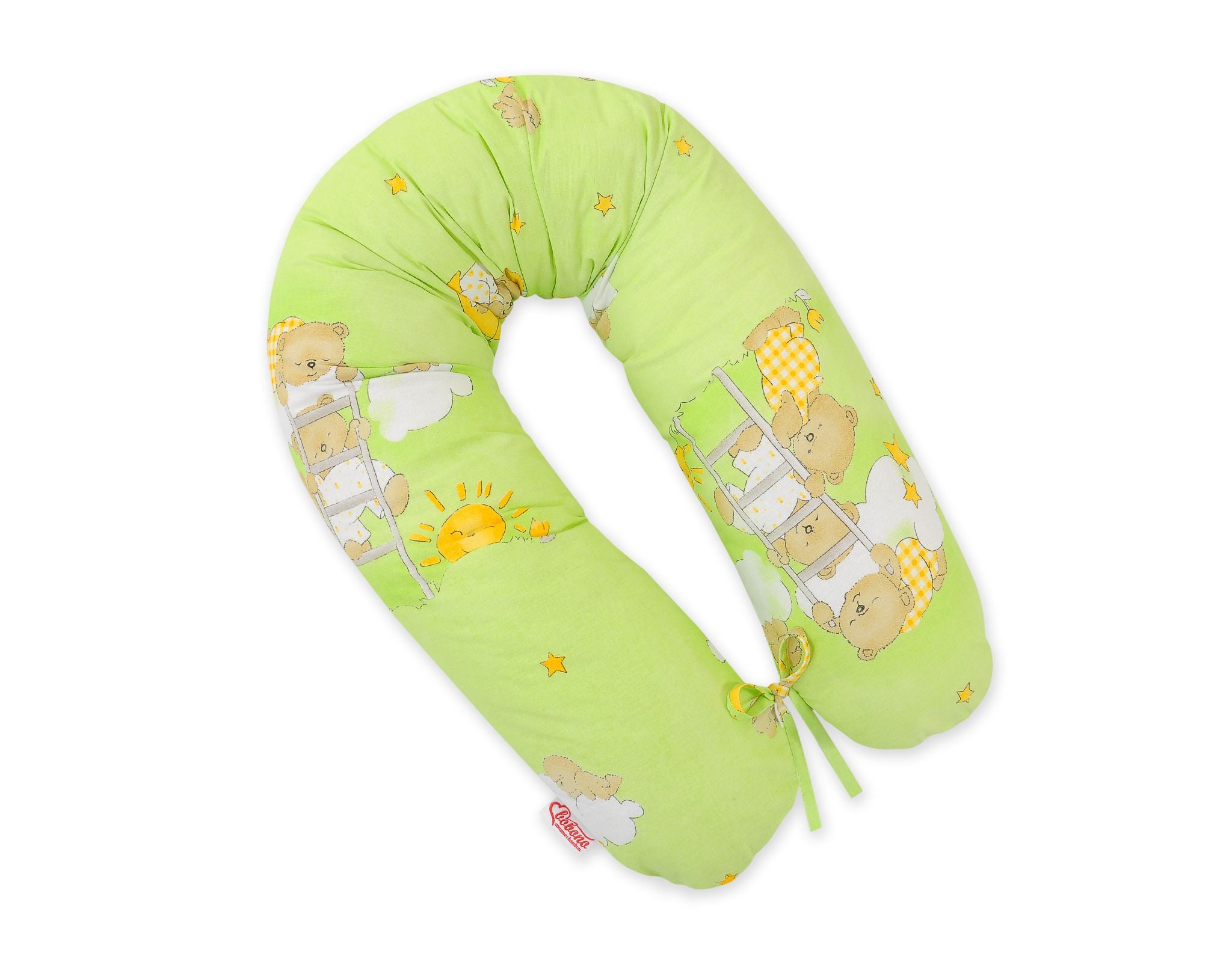 Zwangerenkussen Groene teddyberen - Relaxatiekussen - Ondersteuning en comfort tijdens zwangerschap