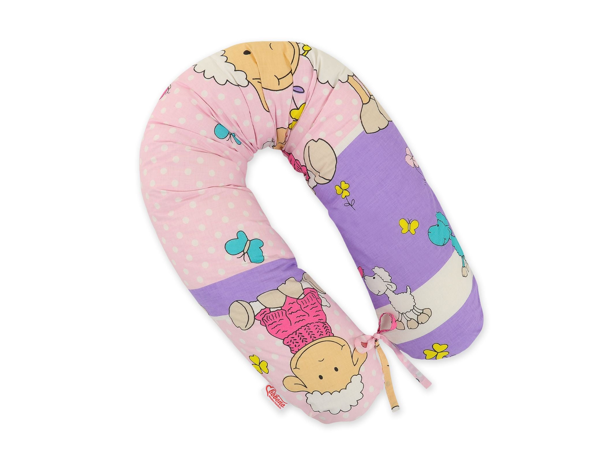 Zwangerschapskussen, relaxatiekussen - comfort en steun met afneembare hoes lila-roze