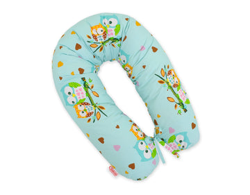 Zwangerschapskussen - body pillow - met afneembare hoes - extra lang 170 cm - Mint Uiltjes
