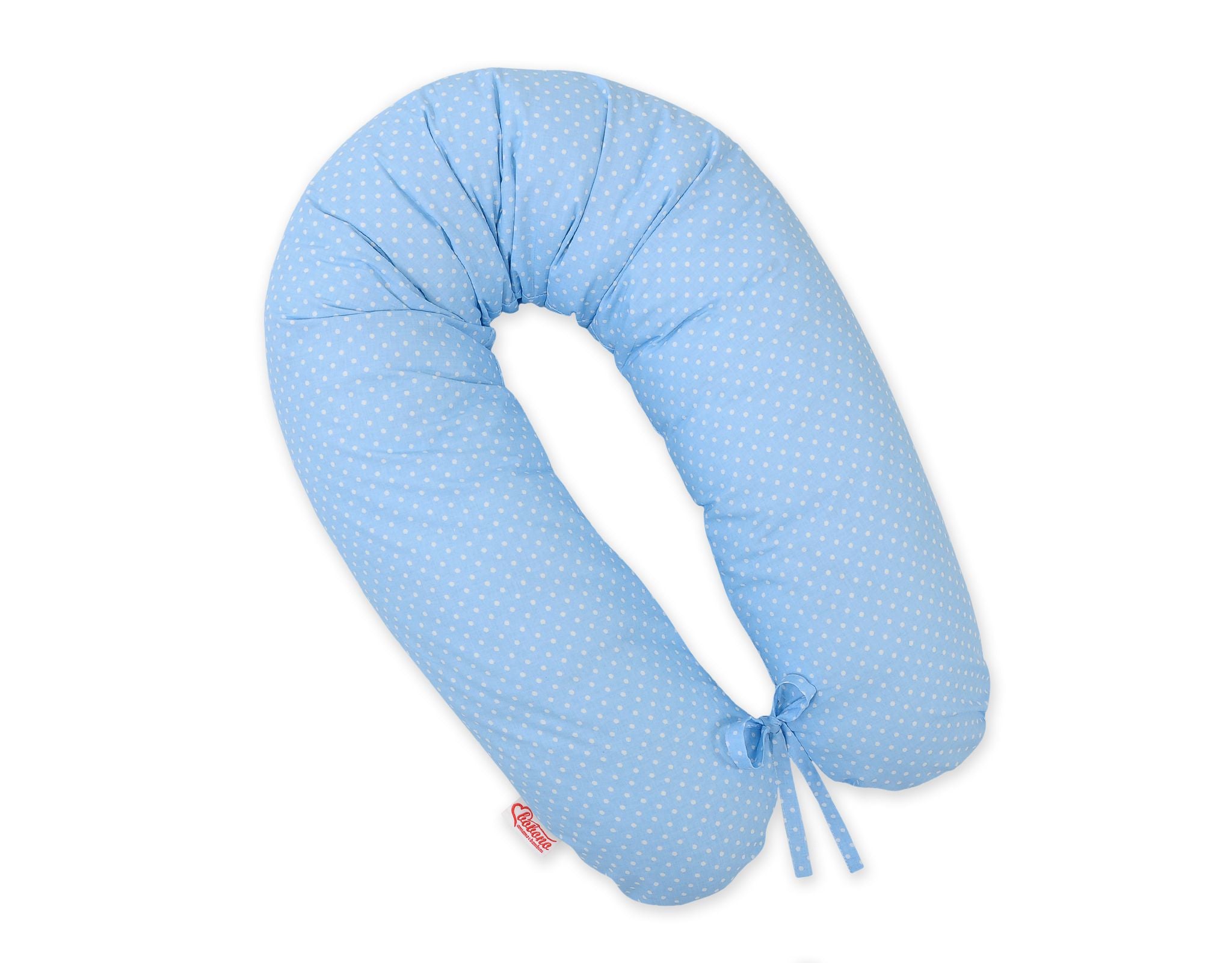 Zwangerschapskussen - steun kussen - afneembare hoes voor ultiem comfort, 170 cm, blauwe stippen