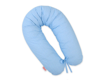 Zwangerschapskussen - steun kussen - afneembare hoes voor ultiem comfort, 170 cm, blauwe stippen