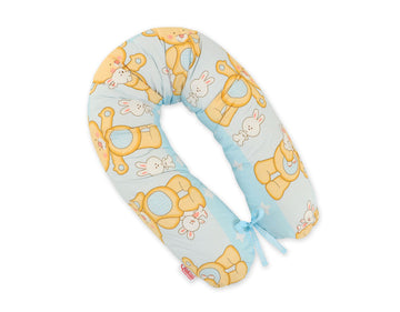 Zwangerschapskussen, relaxatiekussen, optimale ondersteuning – 170 cm, blauwe teddybeer hoes