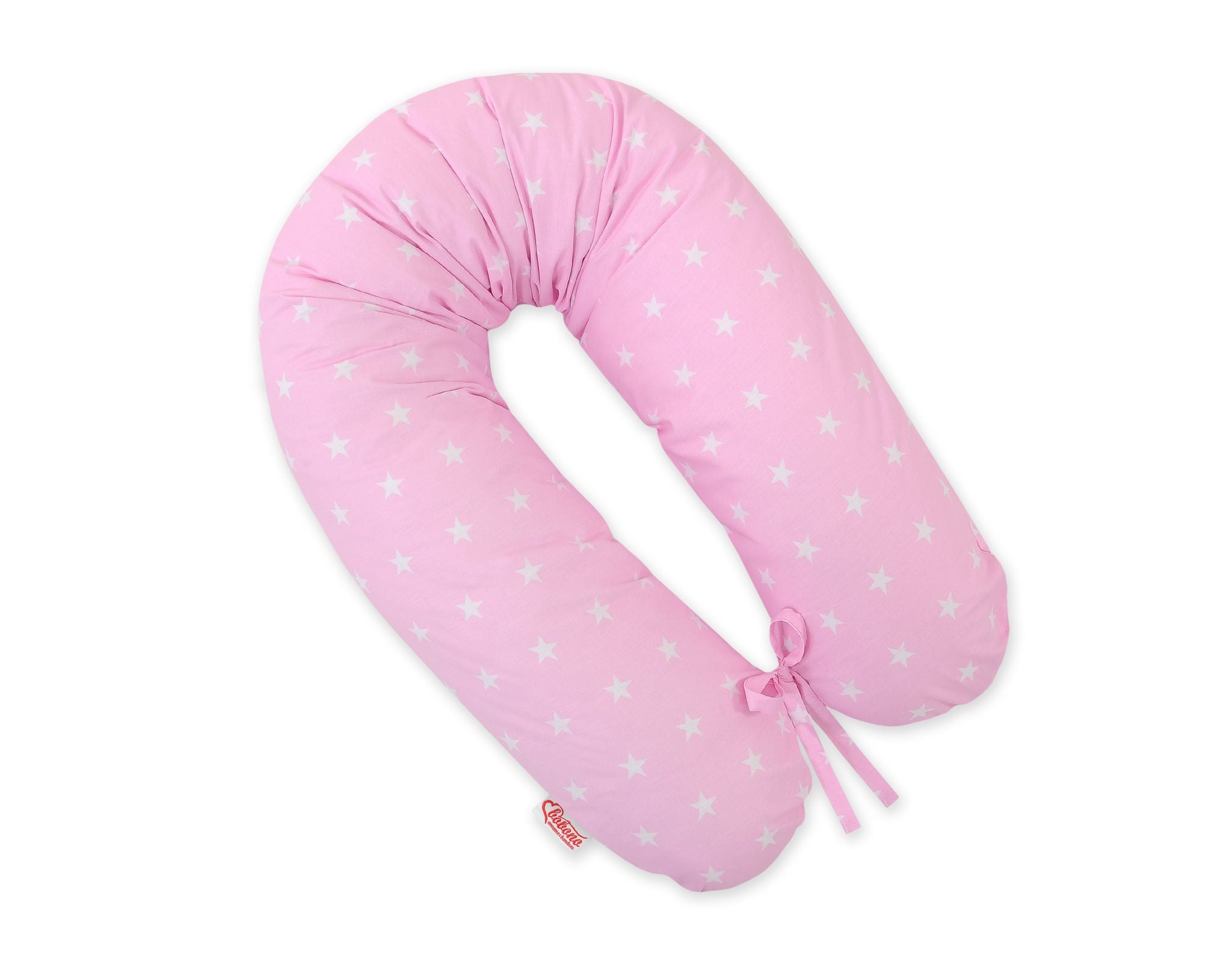 Zwangerschapskussen - relaxkussen - afneembare hoes - optimale ondersteuning - roze sterren