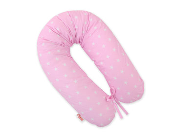 Zwangerschapskussen - relaxkussen - afneembare hoes - optimale ondersteuning - roze sterren