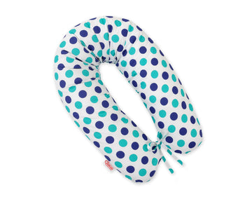 Zwangerschapskussen, voedingskussen, met afneembare hoes voor extra hygiëne - 170 cm mint/blauw