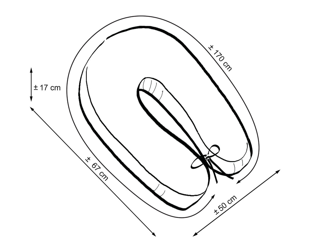 Zwangerschapskussen, voedingskussen, optimale ondersteuning - afneembare hoes, groen, 170 cm