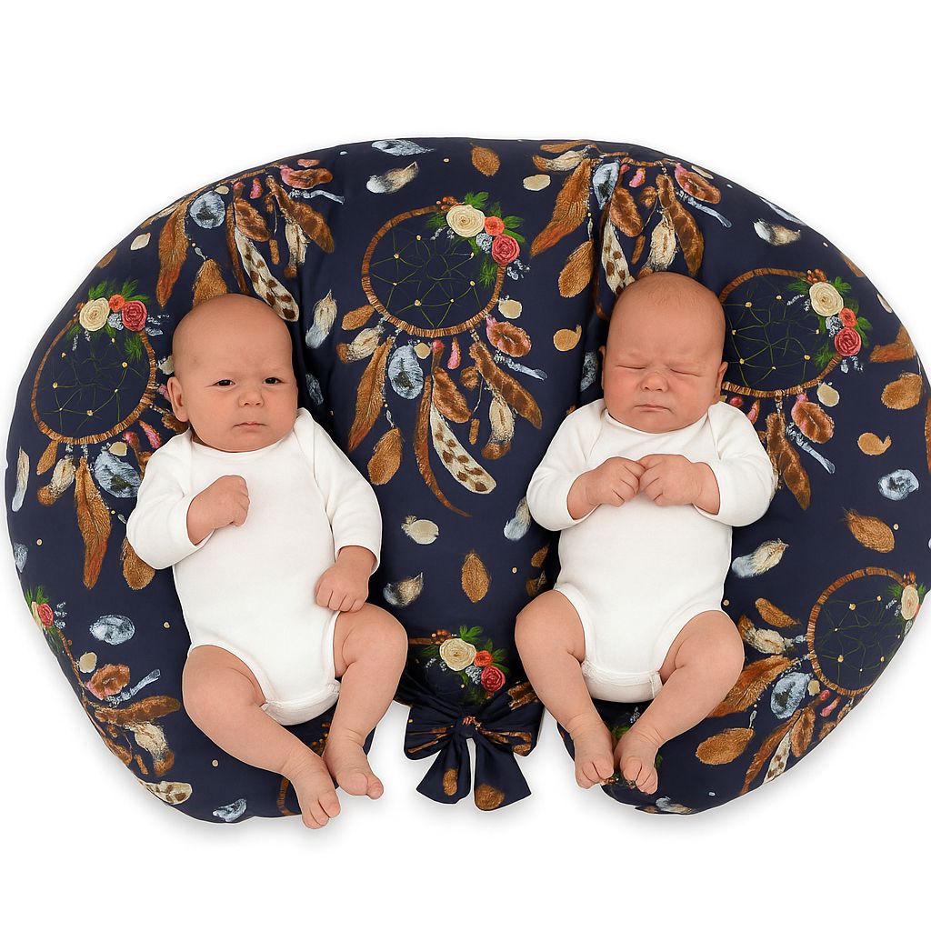Tweeling voedingskussen - borstvoedingskussen - ergonomische steun voor moeder en baby's