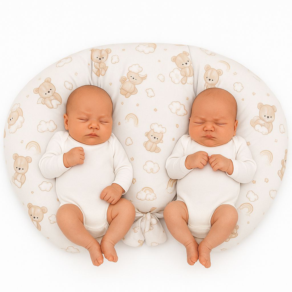Twin nursing pillow - voedingskussen tweeling - ergonomische rugondersteuning