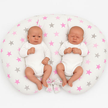 Twin voedingskussen - borstvoedingskussen - ergonomische ondersteuning voor tweelingen