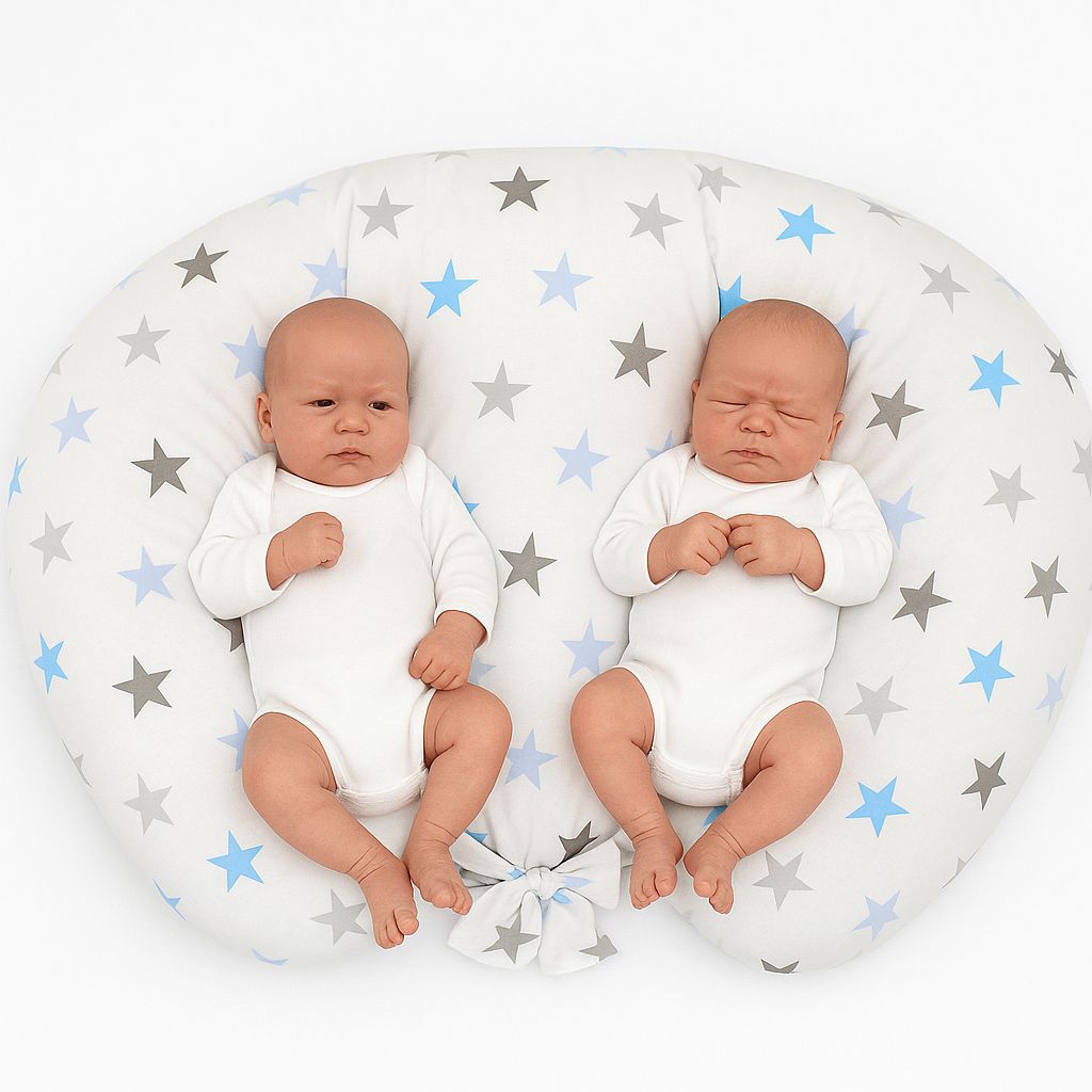 Tweeling voedingskussen - borstvoedingskussen - ergonomische ondersteuning voor rug en baby’s