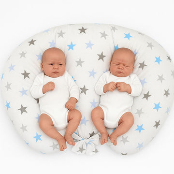 Tweeling voedingskussen - borstvoedingskussen - ergonomische ondersteuning voor rug en baby’s