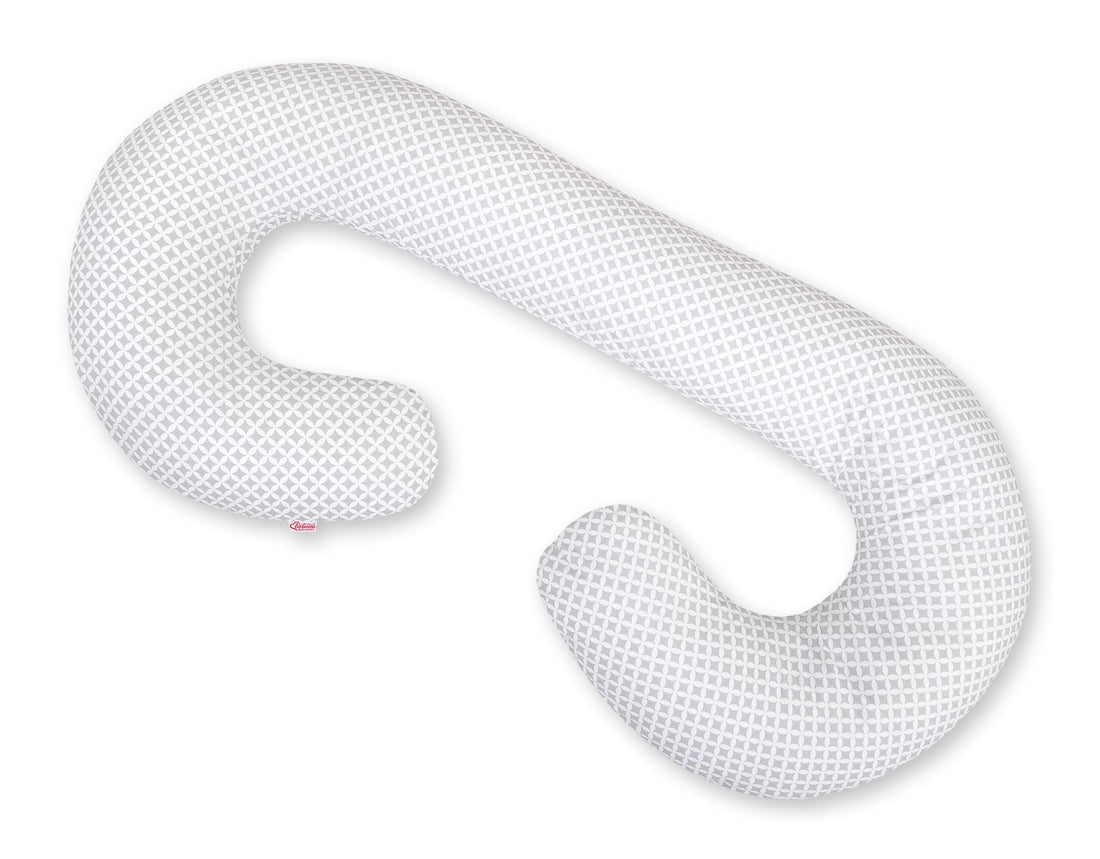 Zwangerschapskussen, steunkussen – Ergonomisch comfort en ondersteuning – Groot, rozegrijs