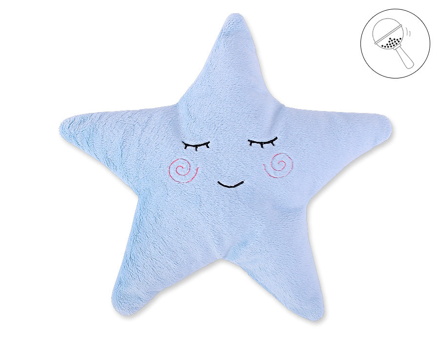 Little Star-kudde – babykudde – med skallra, extra mjuk minkyfleece