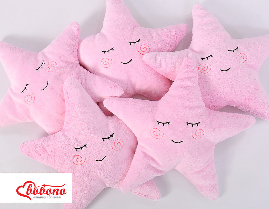 Babykussen, knuffelkussen, extra zacht minky fleece voor optimaal comfort - met rammelaar - roze