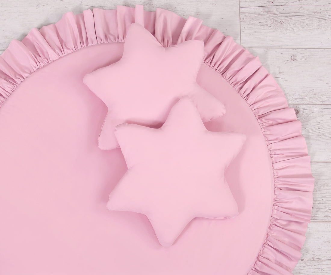 Set med 2 kuddar - dekorativa kuddar - extra mjuka och andningsbara, rosa, 40x40 cm, bomull