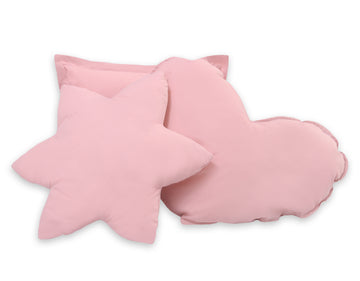 3-delige kussenset - sierkussens - optimale ondersteuning voor kinderkamer, pastel roze