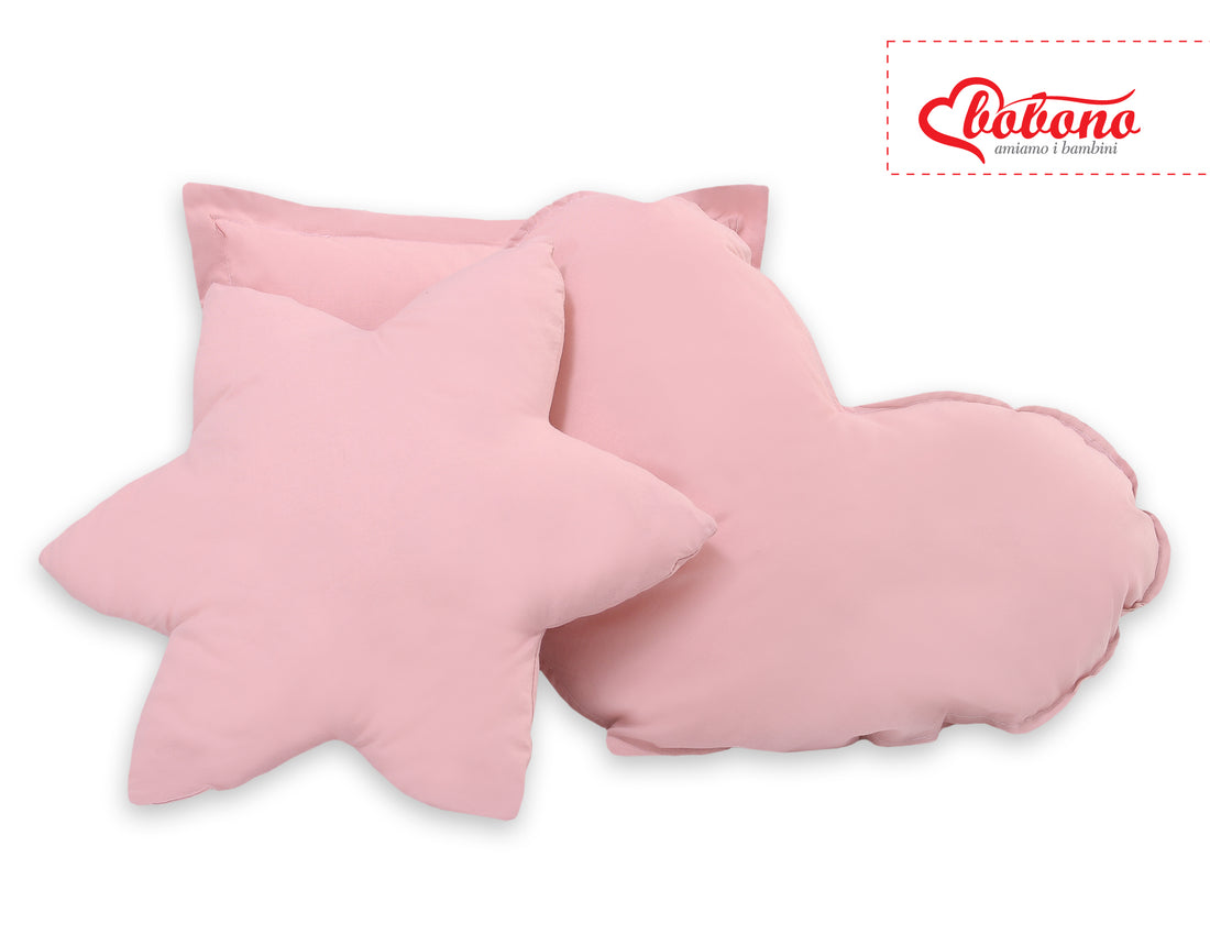 3-delige kussenset - sierkussens - optimale ondersteuning voor kinderkamer, pastel roze