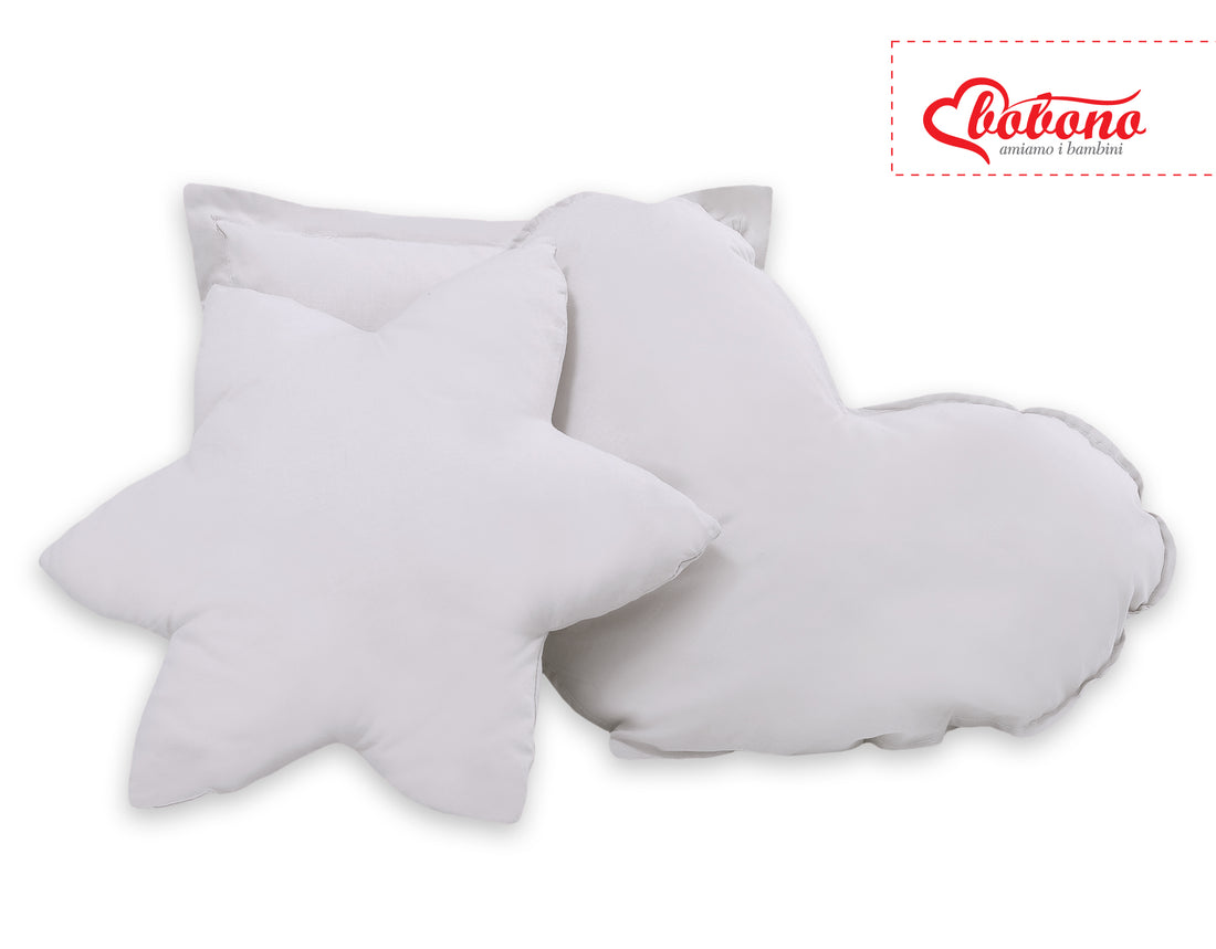 Set med 3 kuddar - dekorativa kuddar - tvåfärgade och tvättbara för barnrum