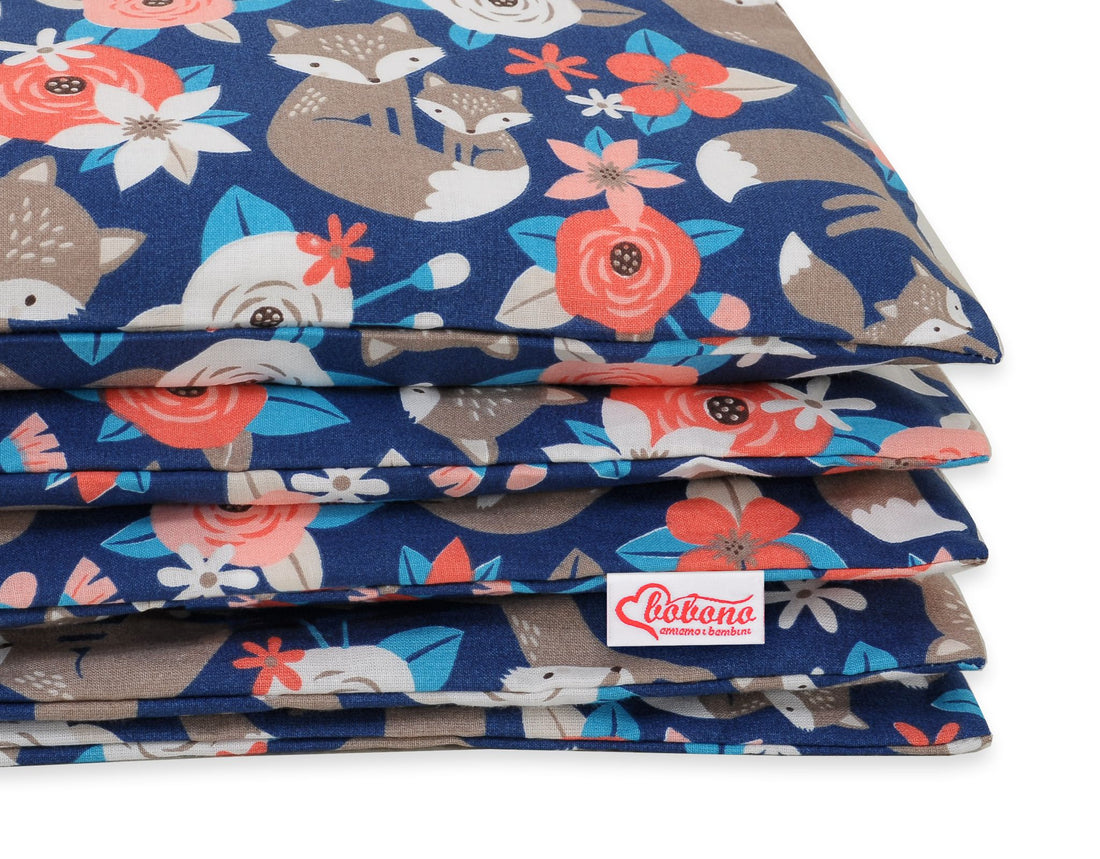 Baby beddengoed set - katoenen dekbedovertrek - huidvriendelijk & zacht – 2-delig – vos blauw