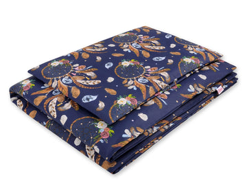 2-delige babybeddengoedset – wiegset – 100% katoen, huidvriendelijk, 135x100 cm, donkerblauw