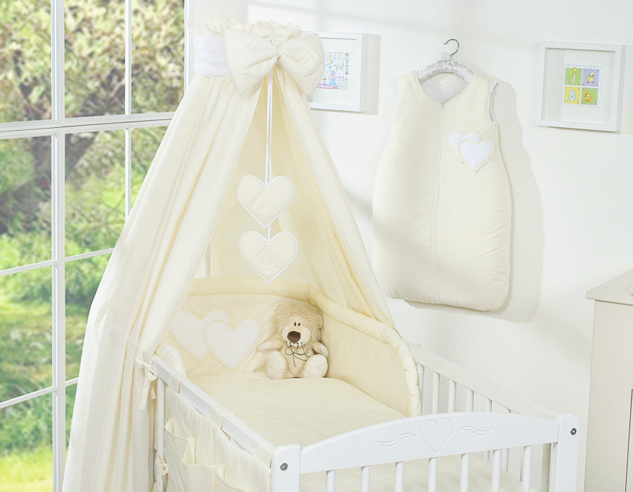 Babybeddengoedset, 5-delig beddengoed, huidvriendelijk en veilig slaapcomfort Taupe