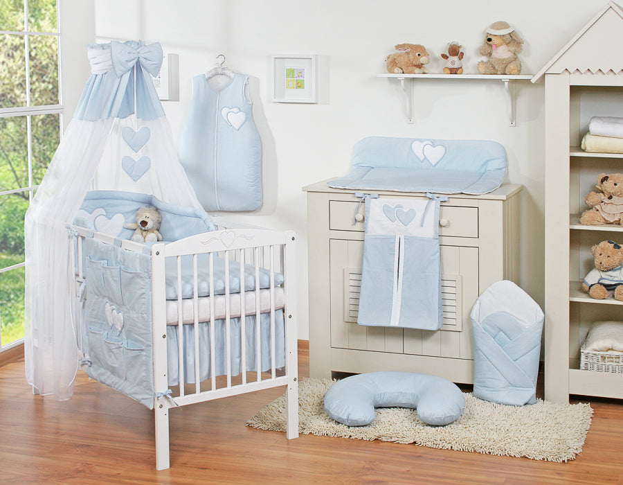 5-delige babybeddengoedset, kinderbedset, huidvriendelijk katoen met canopie