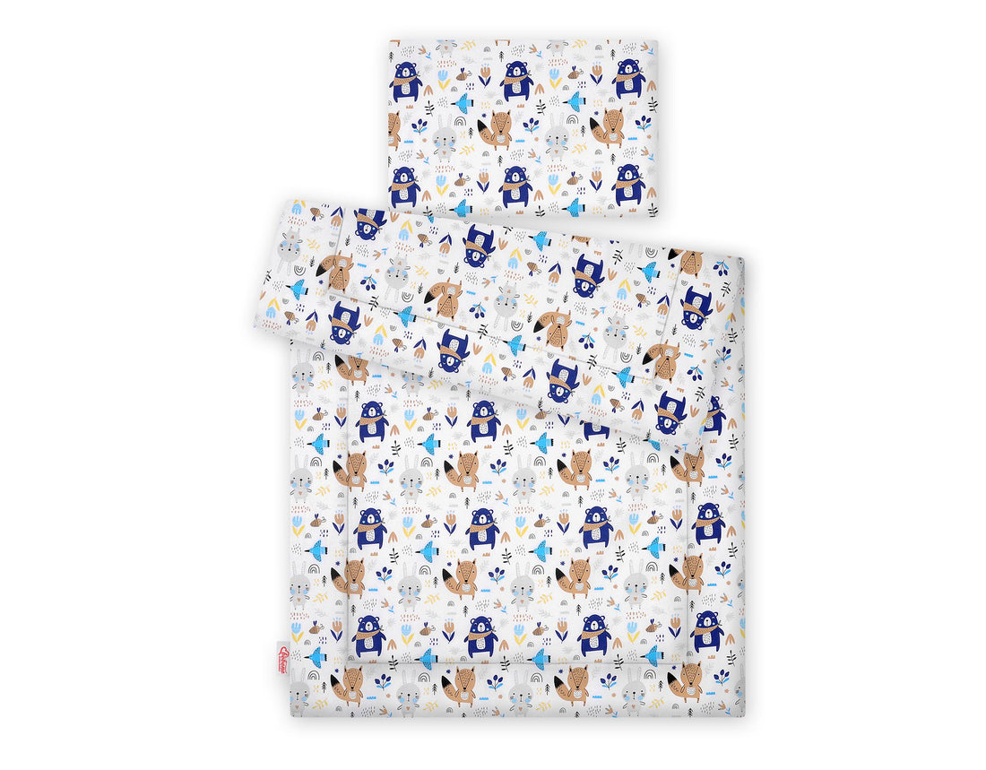 2-delig beddengoedset - baby dekbedset - extra zacht & vormvast, 135x100 cm, marineblauw