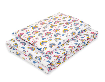 Babybed Katoenen Beddengoed Set - 2-delig dekbedovertrek - zacht en ademend voor baby’s