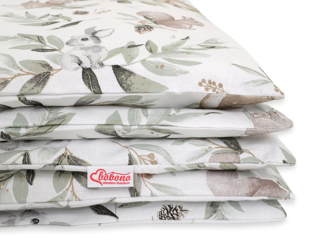 Baby beddengoed set - 2-delig katoen - extra zacht & veilig - 120x90 cm - Woodland Olive