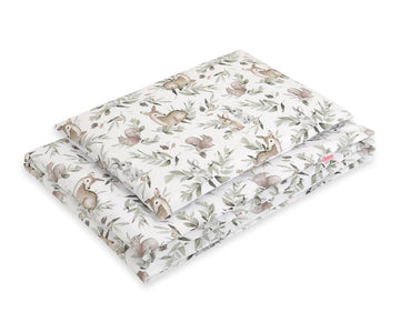 Baby beddengoed set - 2-delig katoen - extra zacht & veilig - 120x90 cm - Woodland Olive