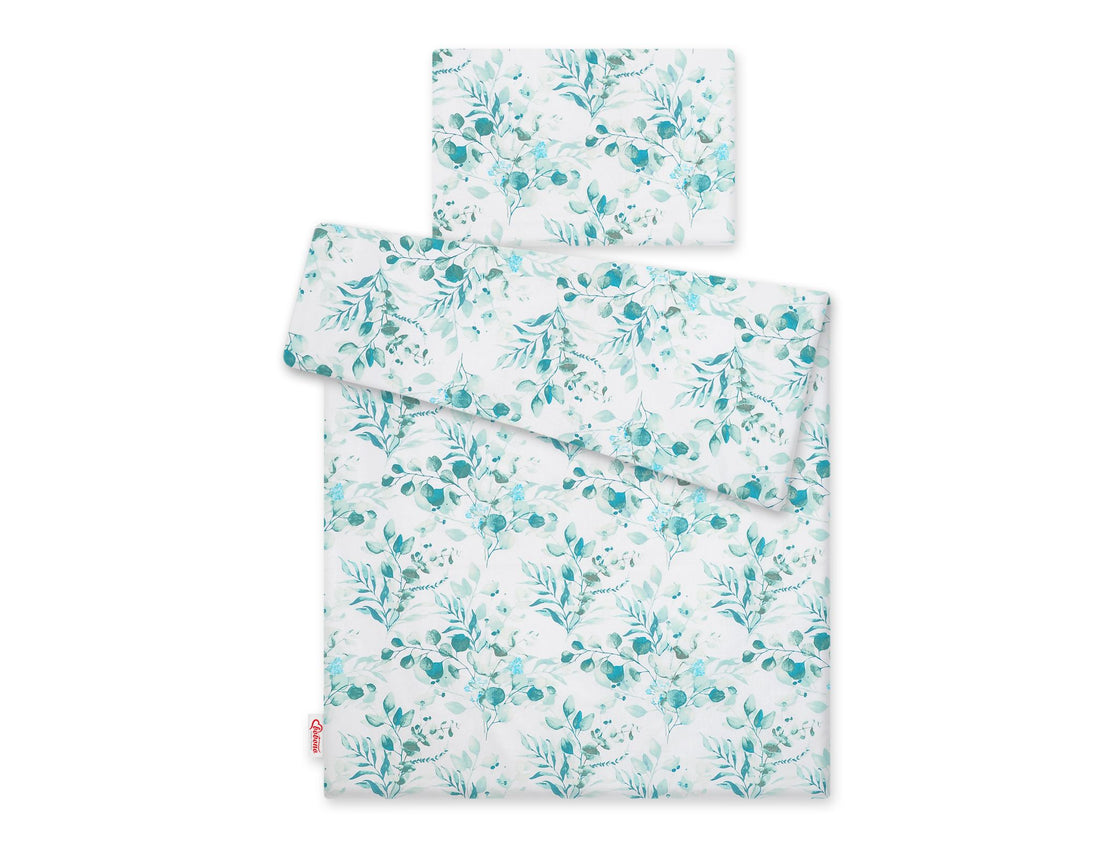 2-delige baby beddenset - katoenen wiegset - zacht & huidvriendelijk, eucalyptus mint