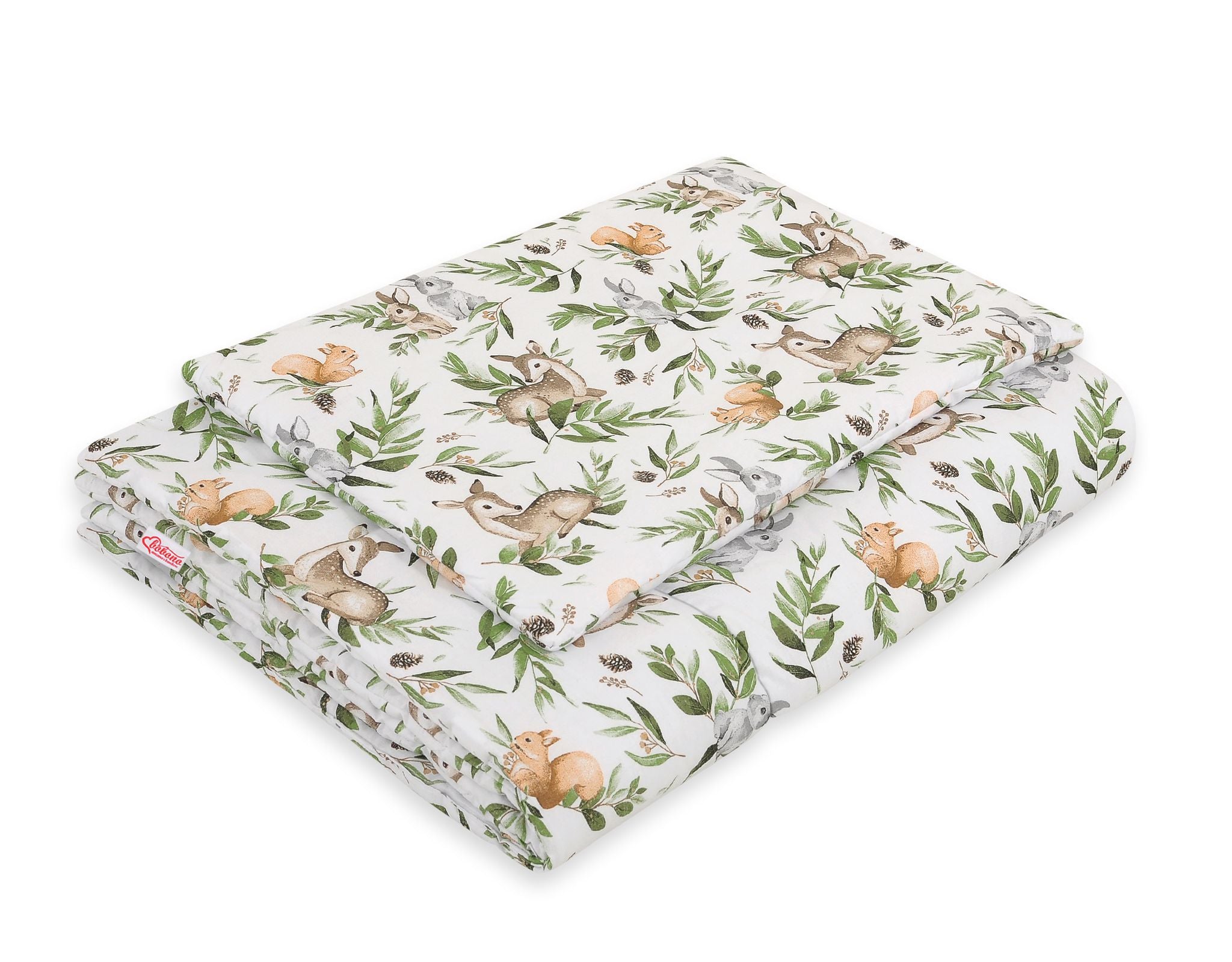 2-delige bedding set mini - dekbedset - ademend en comfortabel voor baby, 135x100 cm, groen
