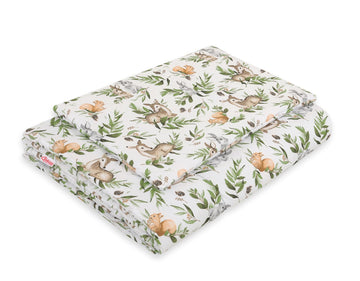 2-delige bedding set mini - dekbedset - ademend en comfortabel voor baby, 135x100 cm, groen