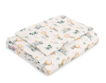 2-delige beddenset - baby dekbedset - ademend en zacht siliconenvulling, 100% katoen