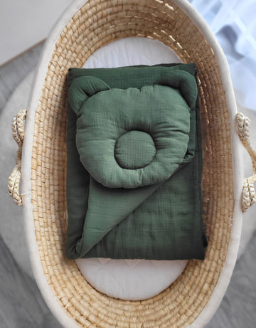 Baby beddengoed set, wiegset, ademend muslin katoen voor comfort en warmtebalans