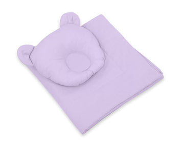 Babybed set, wiegset - zacht katoen, anti-afplatting kussen, ademend en huidvriendelijk