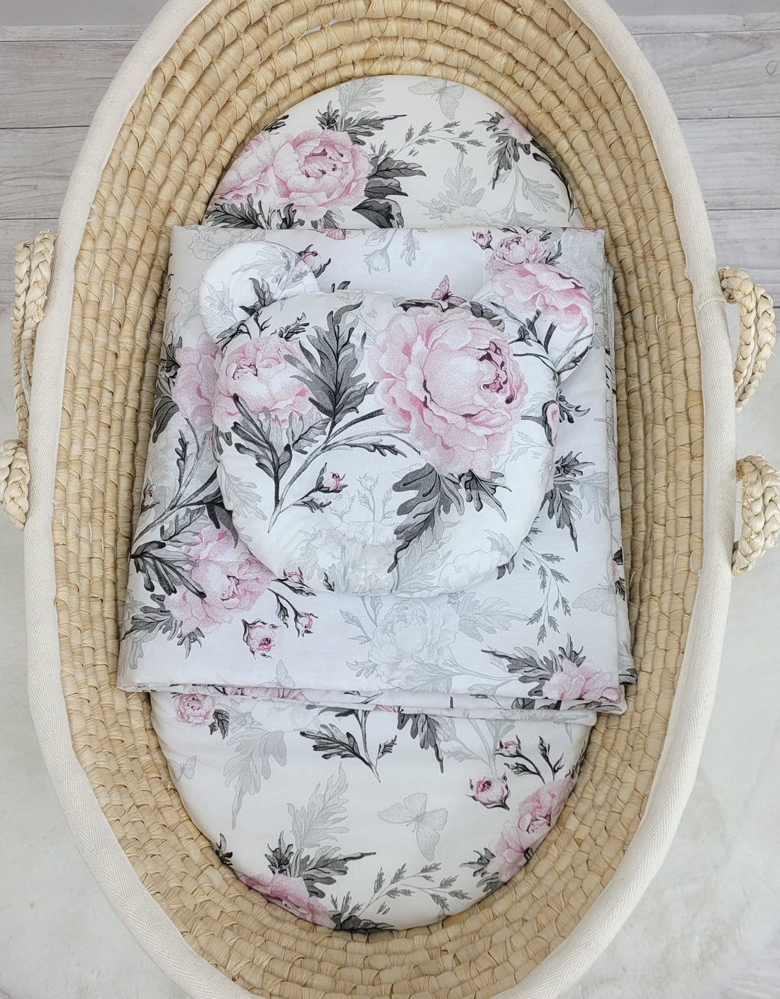 Beddenset teddy - babybedset - Oeko-Tex katoen, voorkomt hoofdafplatting