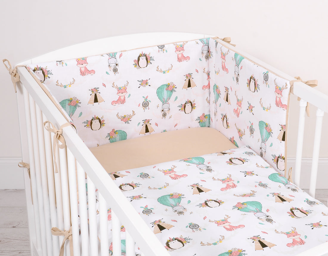 Universele ledikantbumper - bedbescherming - anti-allergisch & dubbelzijdig voor 120x60/140x70 cm
