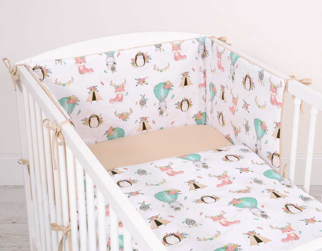 Baby beddengoed set - 2-delig linnenset - 100% katoen, huidvriendelijk voor baby's