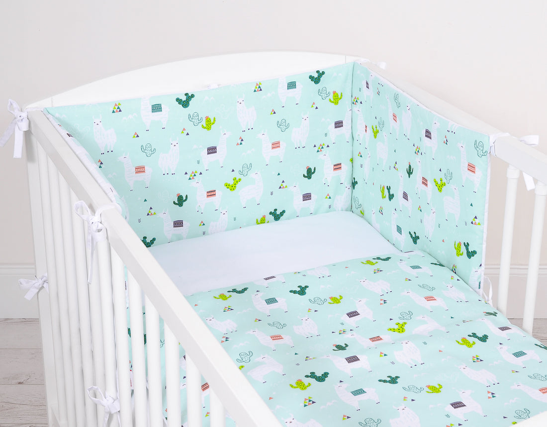 Universele ledikantbumper – wafelrand – optimale bescherming en comfort voor baby’s