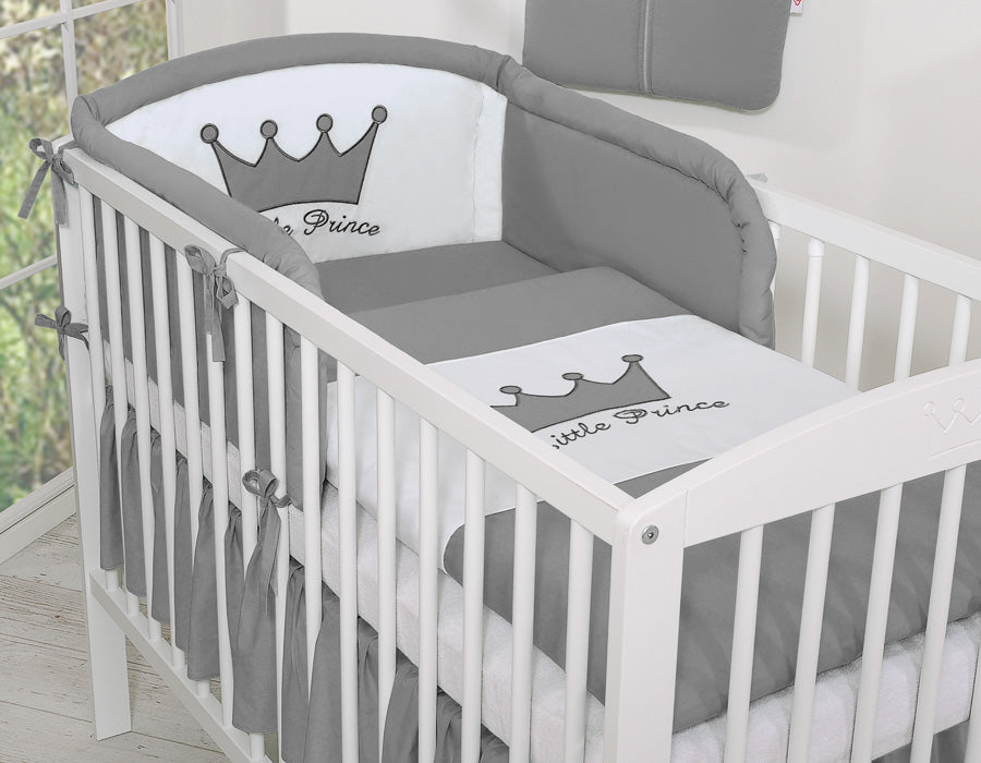 3-delige beddenset - kinderset - 100% katoen, antraciet, zacht en comfortabel