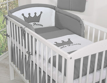3-delige beddenset - kinderset - 100% katoen, antraciet, zacht en comfortabel