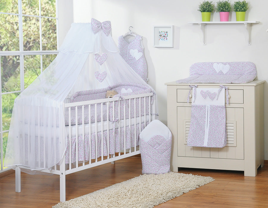 5-delige babybeddenset - wiegtextiel - veilige en comfortabele nachtrust met klamboe