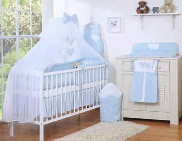Babybeddegoed set 5-delig - beddengoedset - inclusief muskietennet voor bescherming