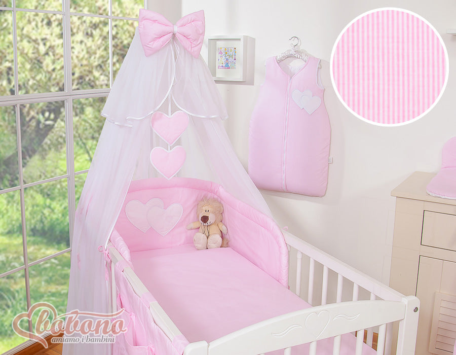 Beddenset 5-delig - babybed textiel - huidvriendelijk katoen en met klamboe