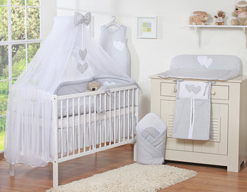 Babylaken Set 5-delig met Klamboe - Bedding Set - Comfortabele en huidvriendelijke katoenkwaliteit