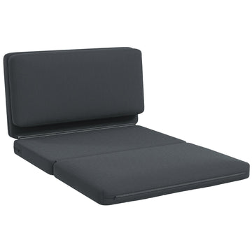3-in-1 opvouwbare relaxfauteuil en logeermatras | Kleur: Grijs | Afmetingen: 138x90x70 cm